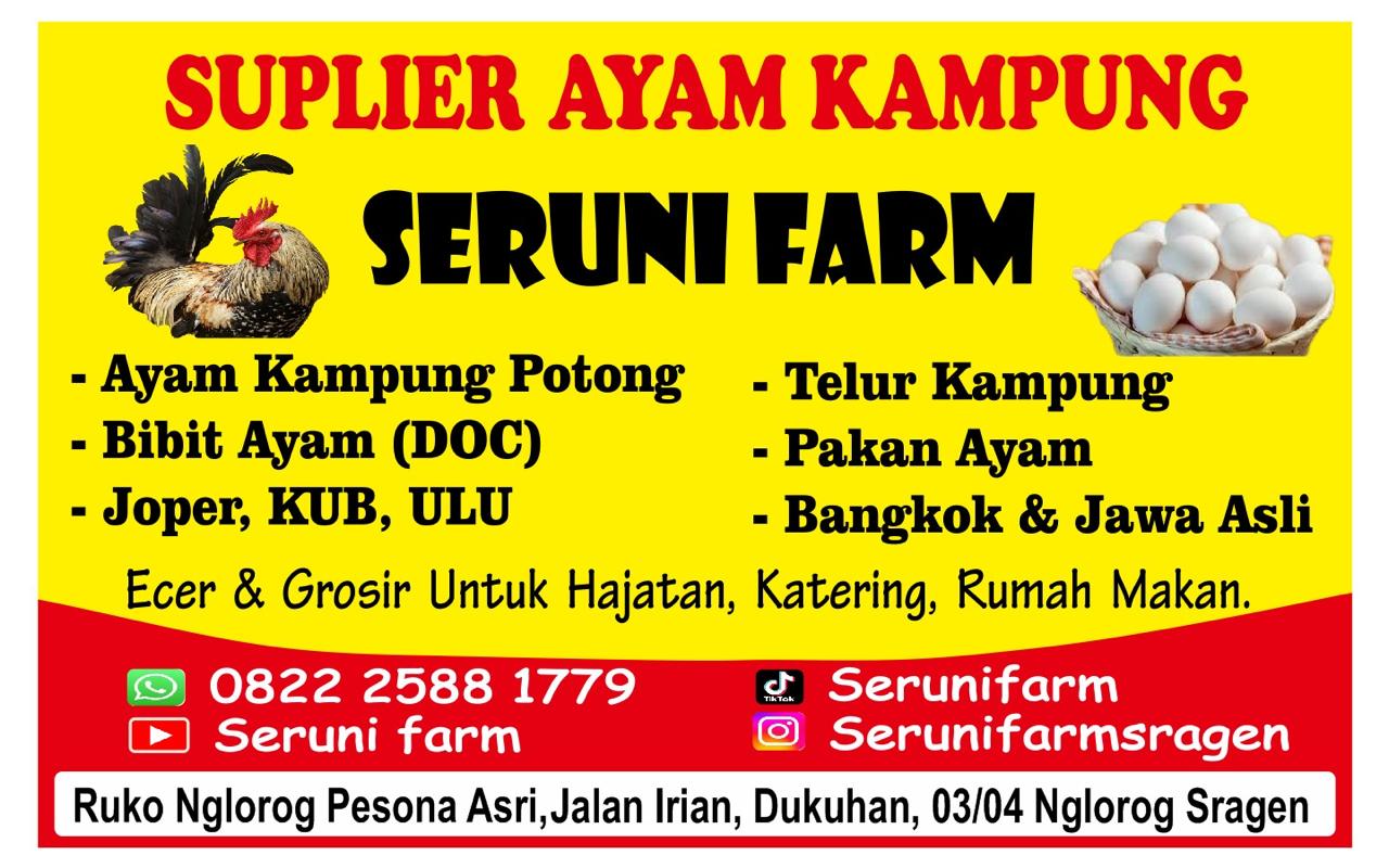 Pemesanan Ayam Seruni Farm Sragen